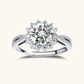 Stellar Halo  Moissanite Ring
