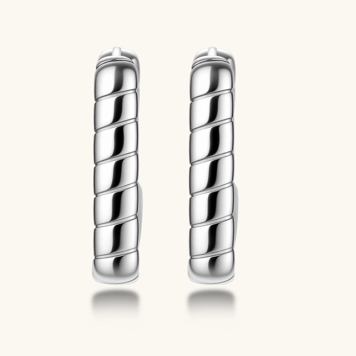 Textured Groove Hoops