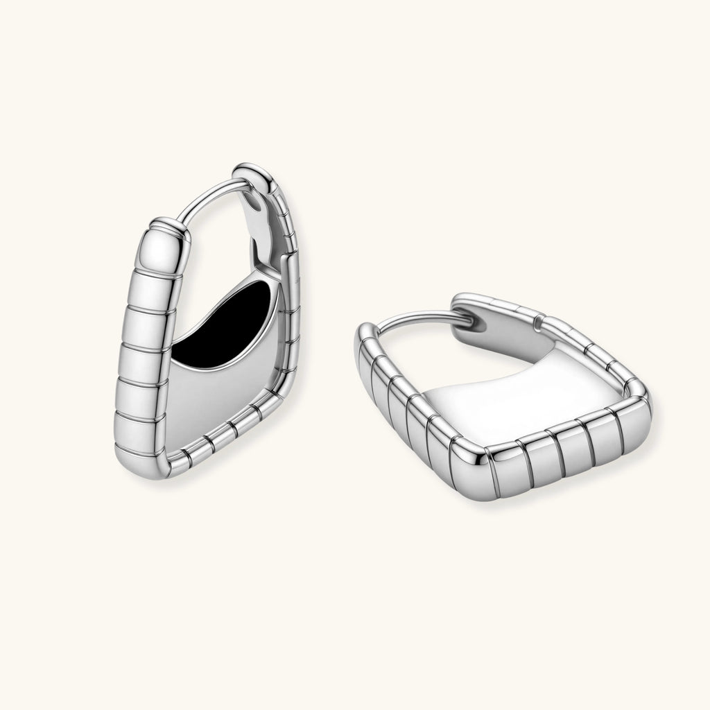 Textured Groove Hoops