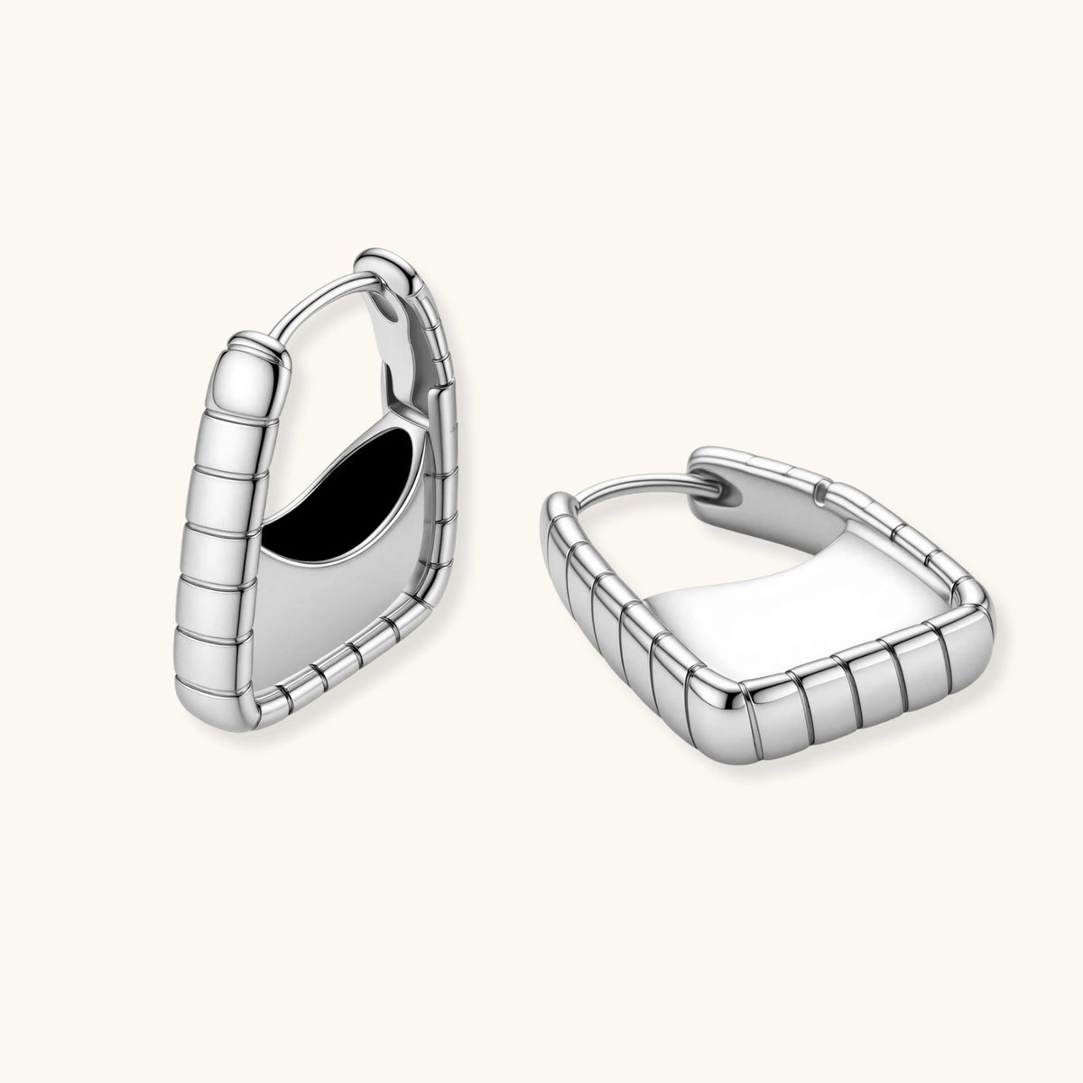 Textured Groove Hoops