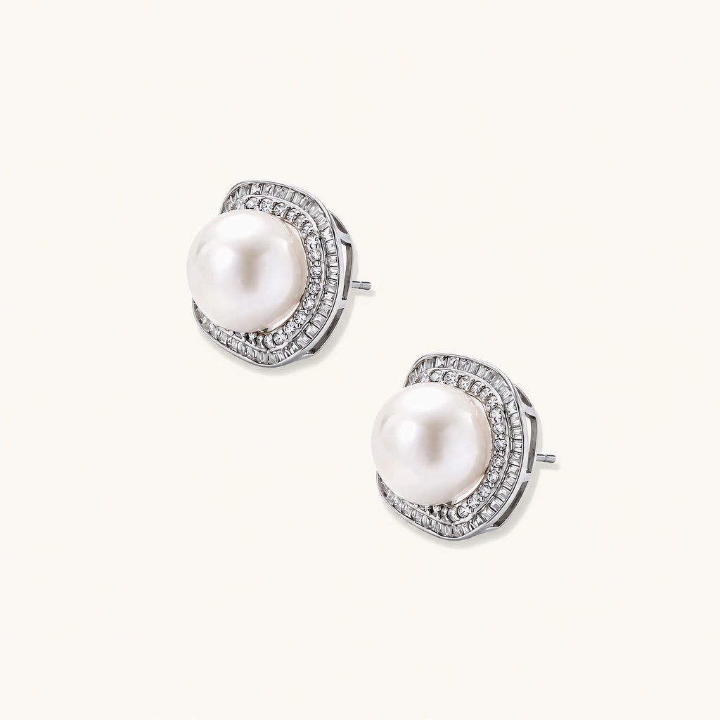 Halo Pearl Studs