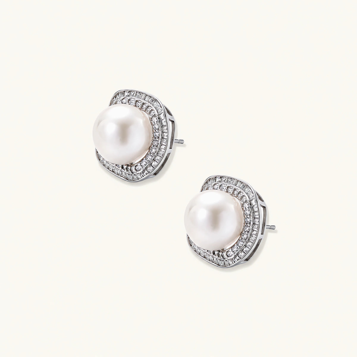 Halo Pearl Studs