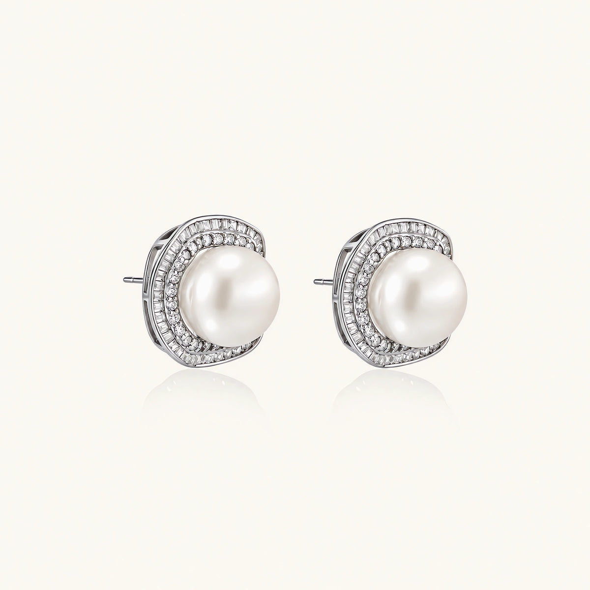 Halo Pearl Studs