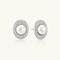 Pearl Halo Stud Earrings