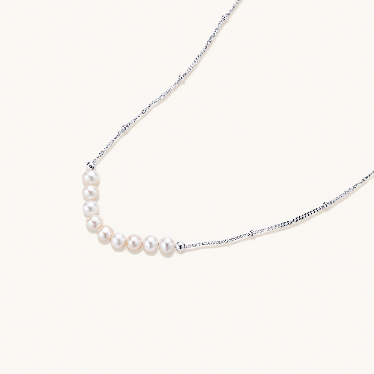 Luna Pearl Arc Necklace