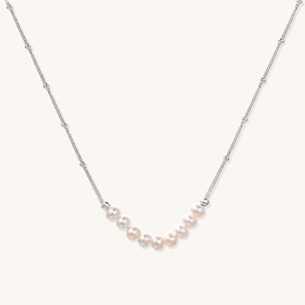 Luna Pearl Arc Necklace