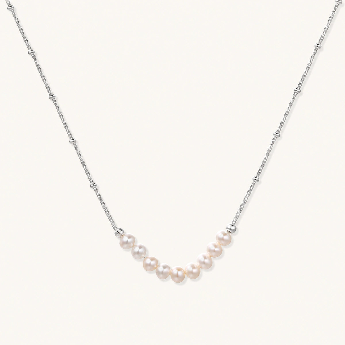 Luna Pearl Arc Necklace