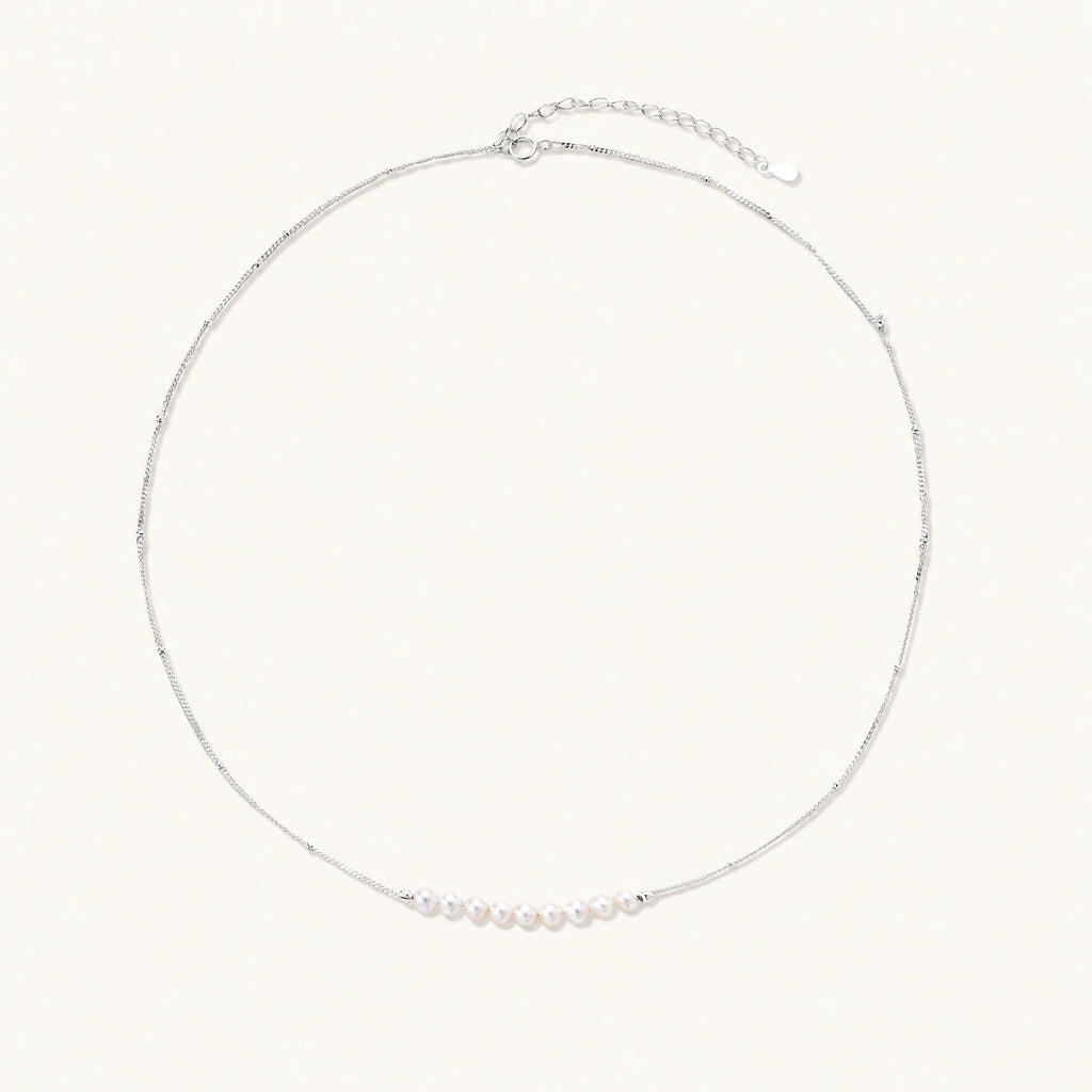 Luna Pearl Arc Necklace