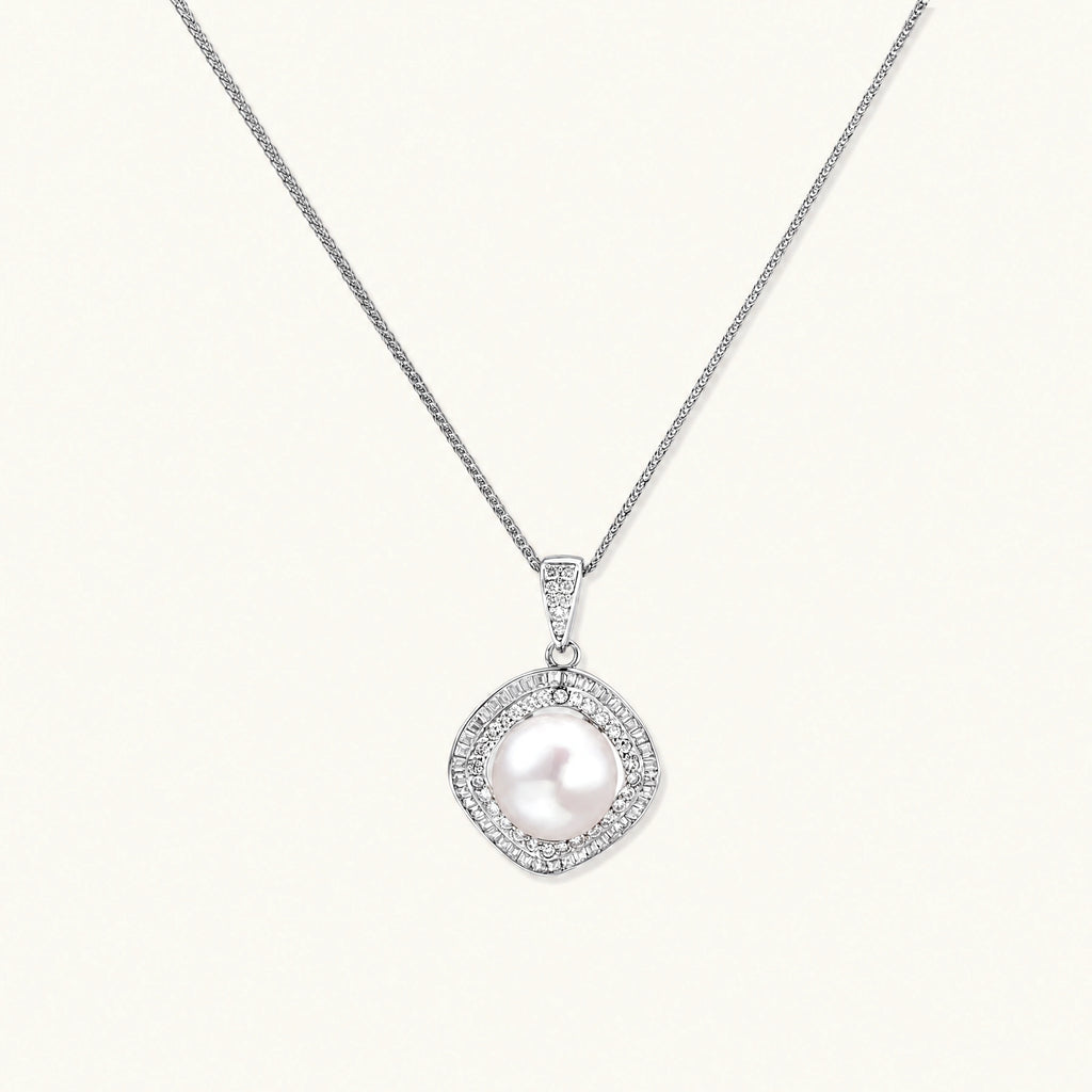Halo Pearl Statement Necklace