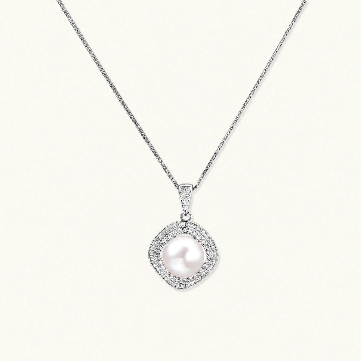 Halo Pearl Statement Necklace