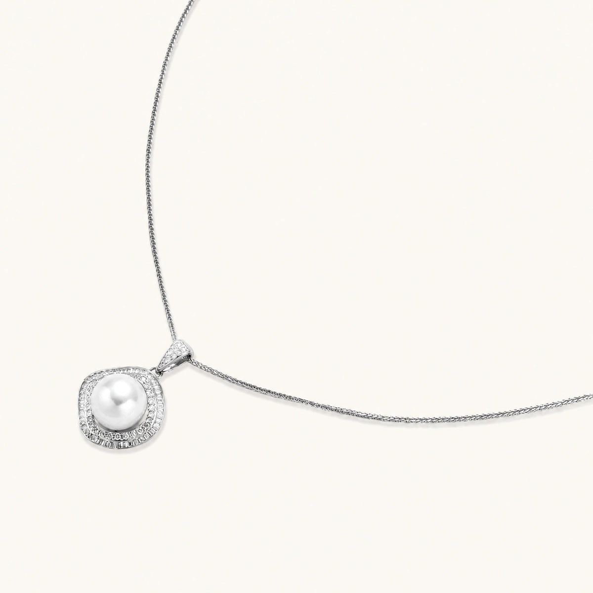 Halo Pearl Statement Necklace