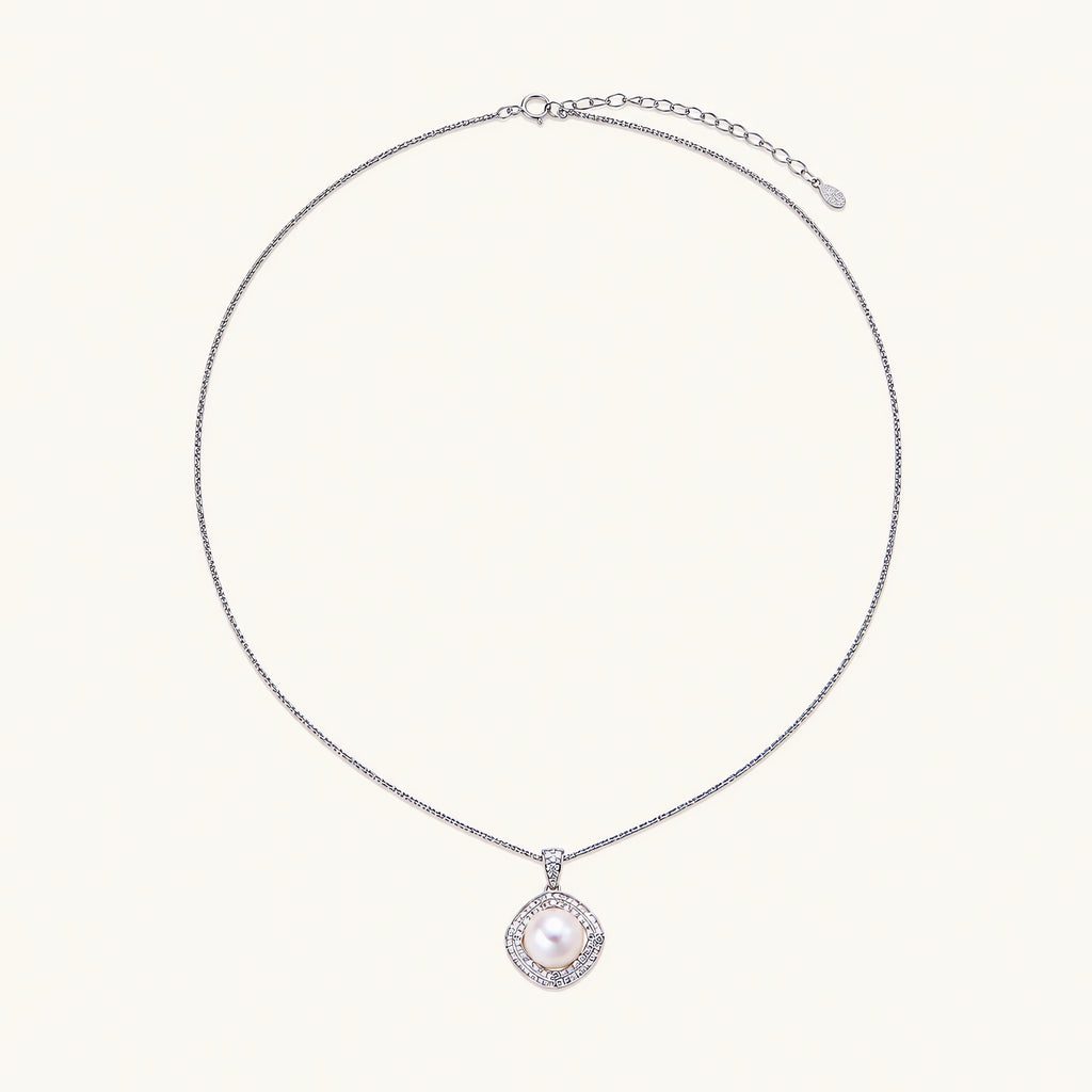 Halo Pearl Statement Necklace