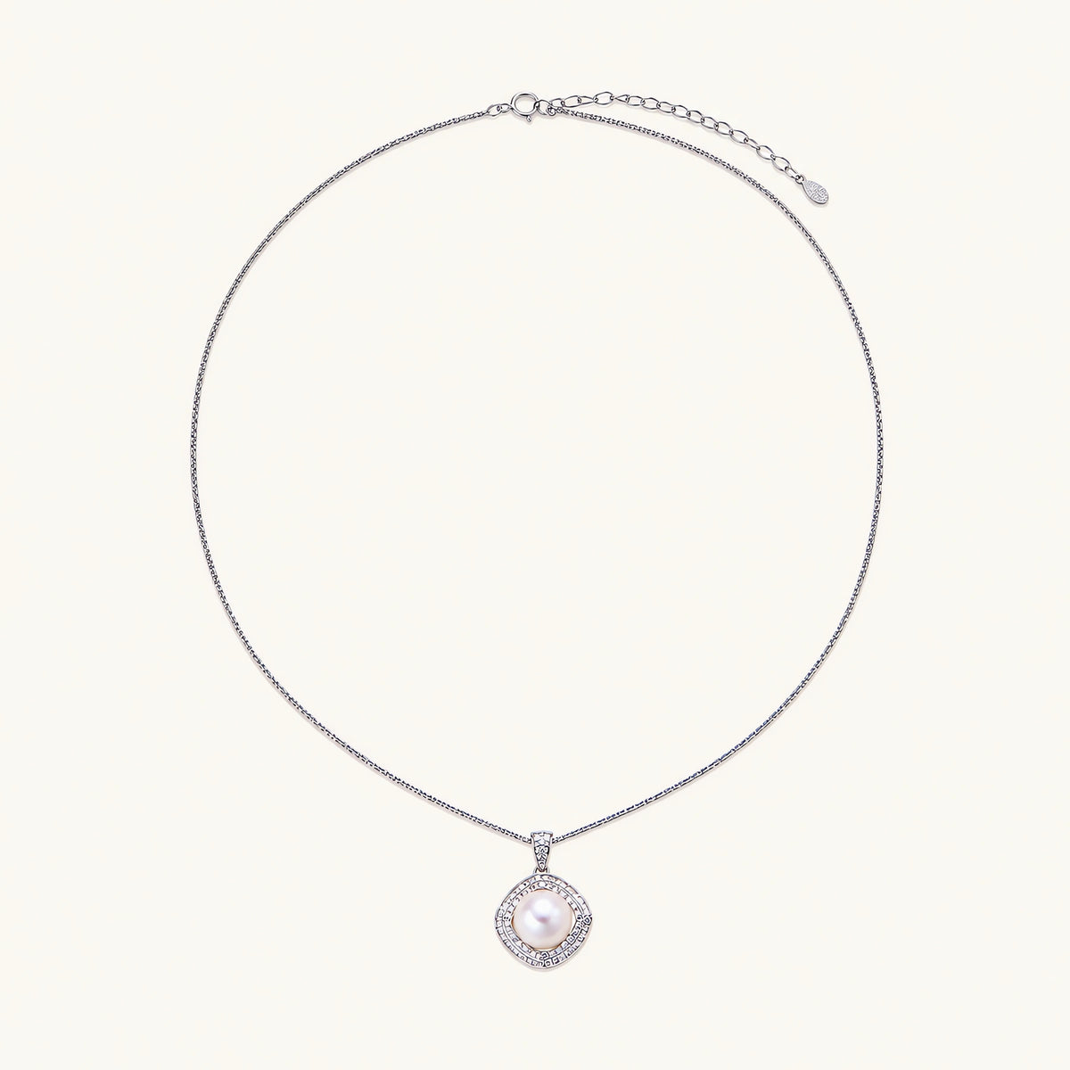 Halo Pearl Statement Necklace