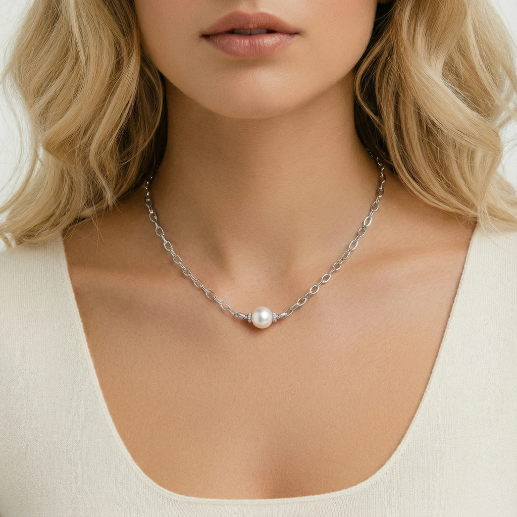 Luna Pearl Chain Necklace