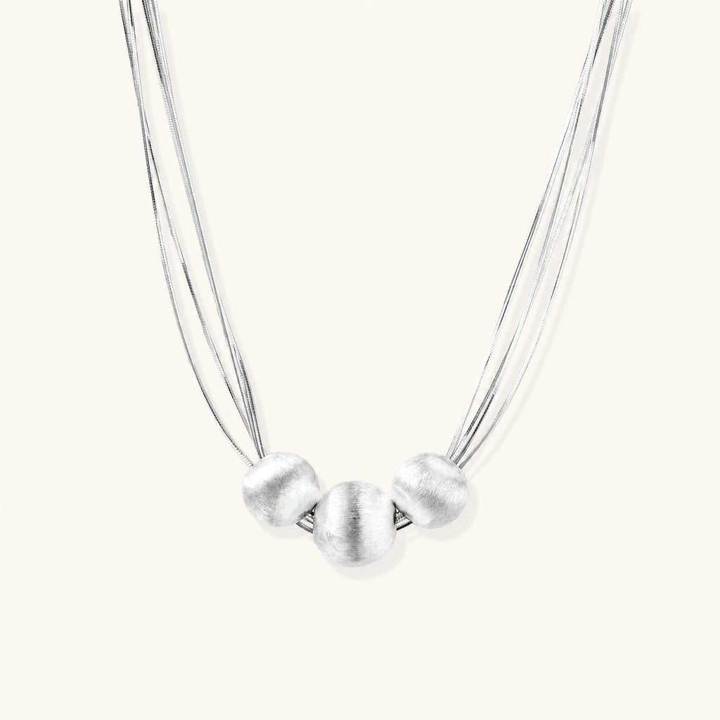 Silver Strand Layers Necklace