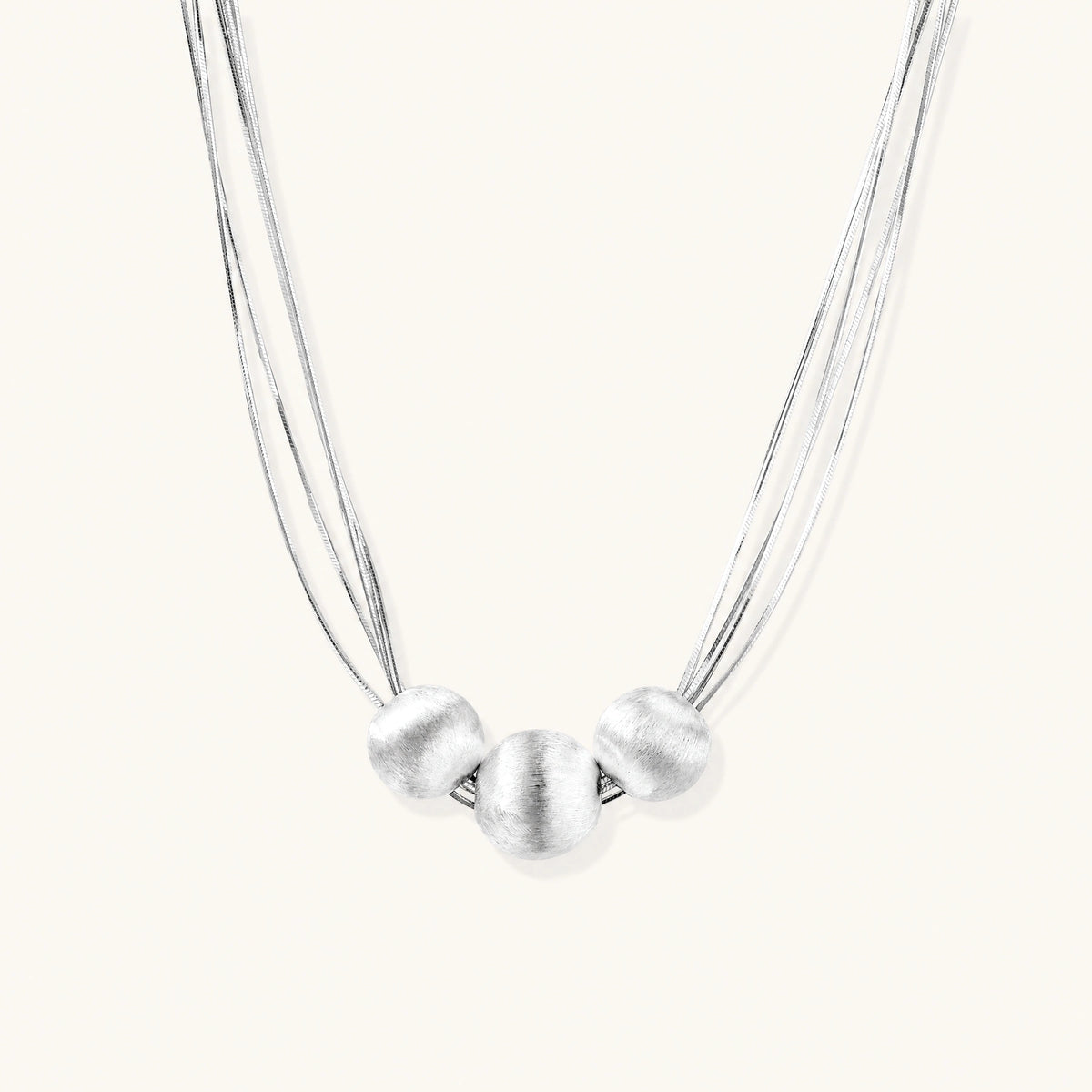 Silver Strand Layers Necklace