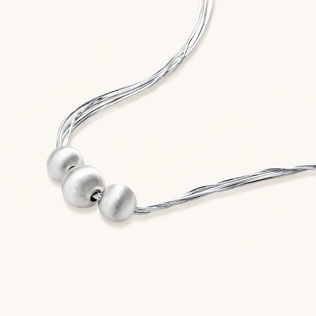 Silver Strand Layers Necklace