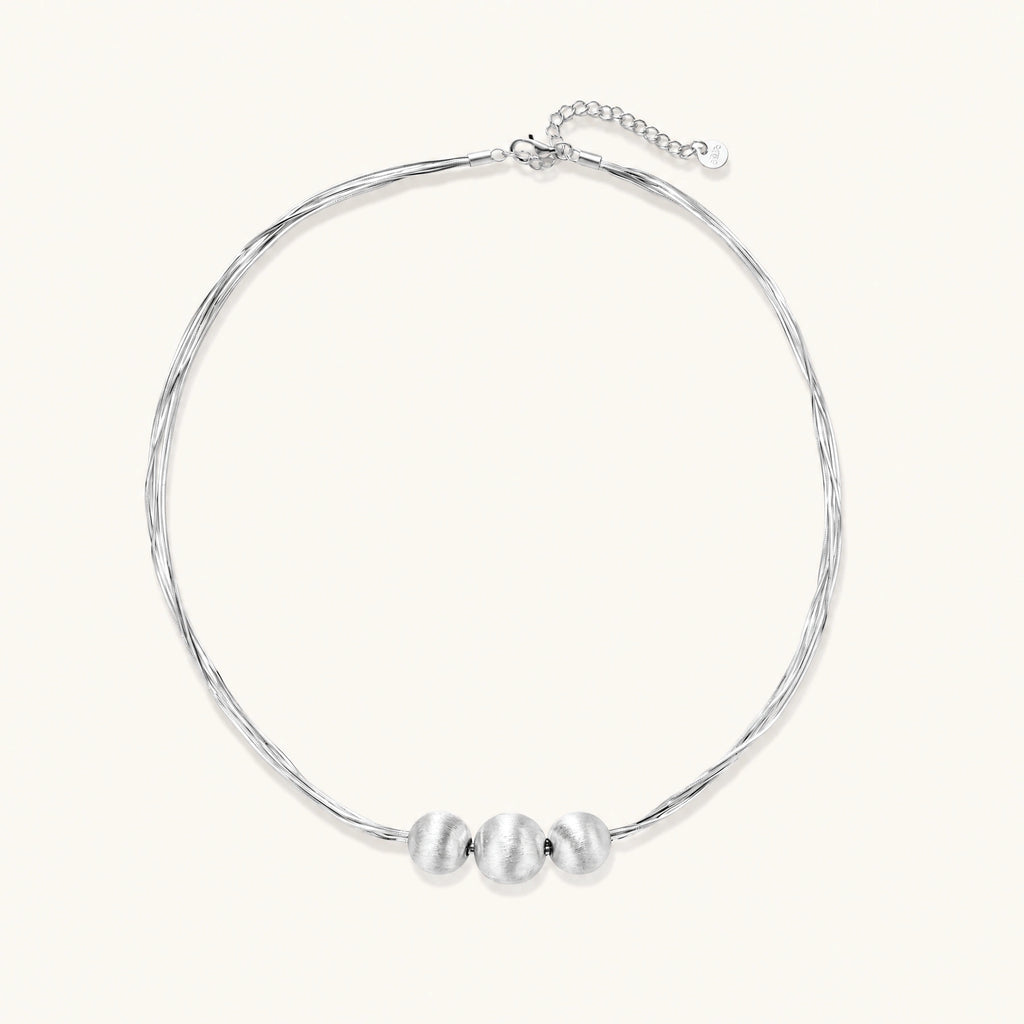Silver Strand Layers Necklace
