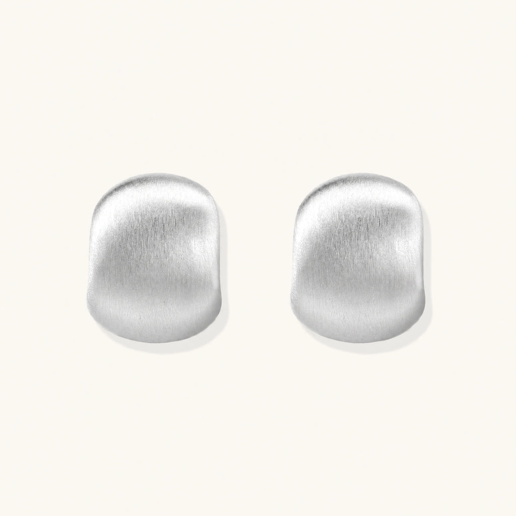 Brushed Silver Studs
