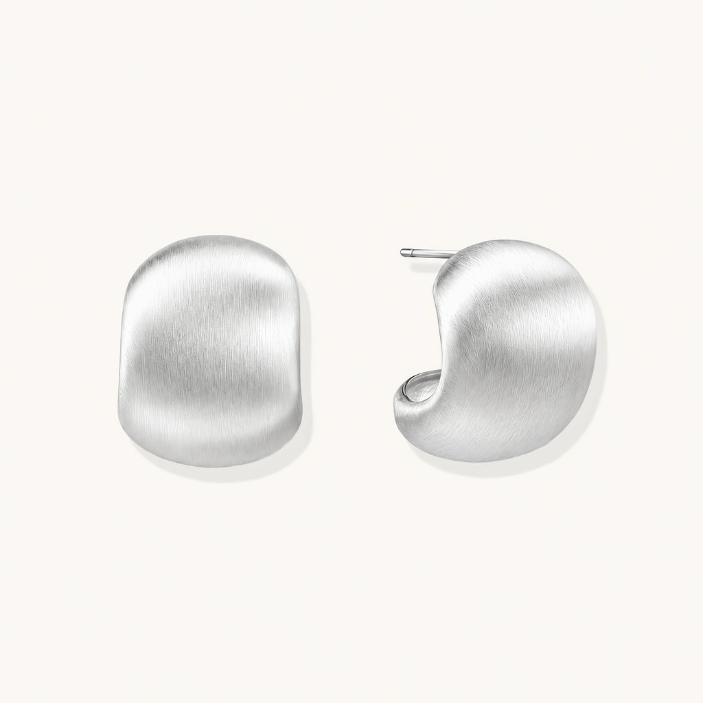 Brushed Silver Studs