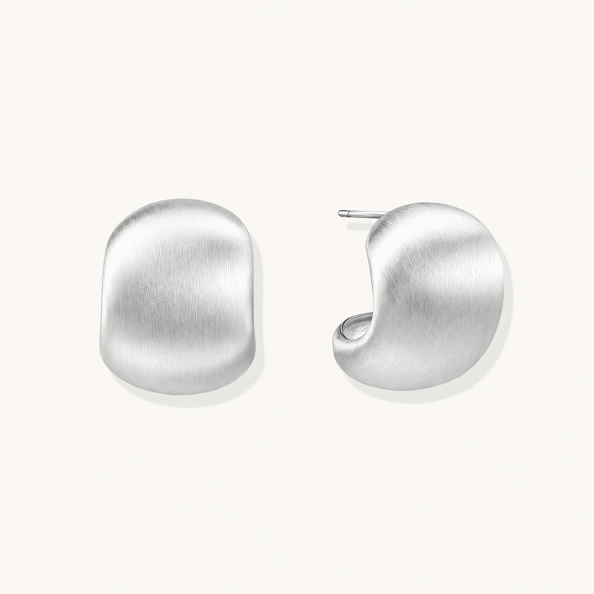 Brushed Silver Studs