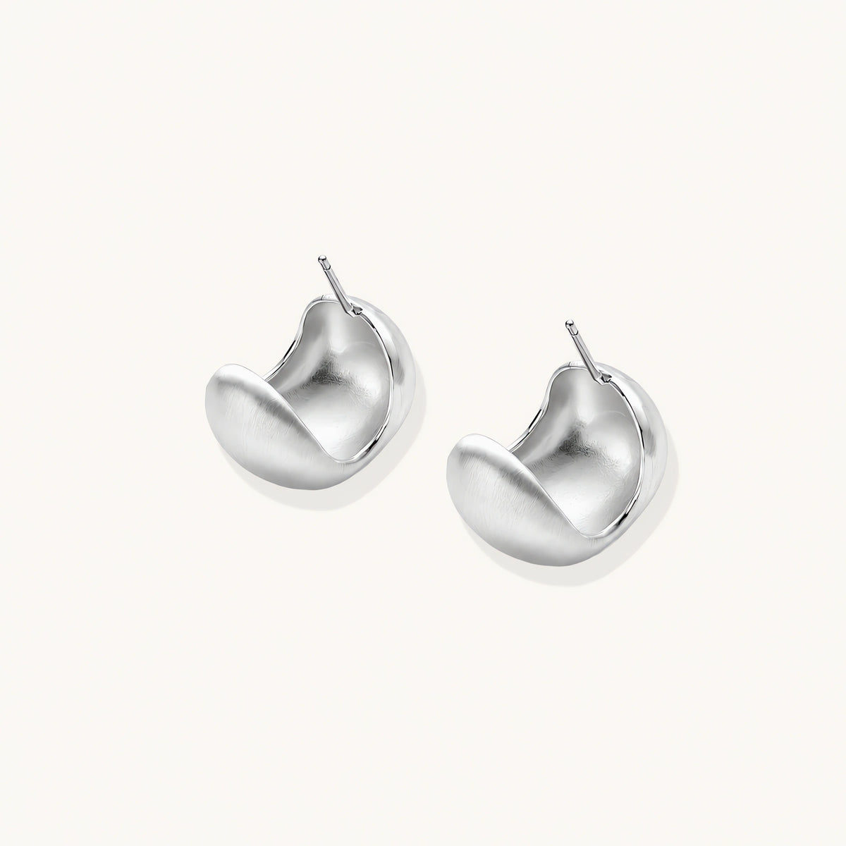 Brushed Silver Studs