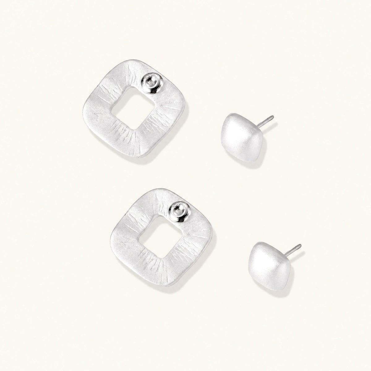 Textured Square Studs